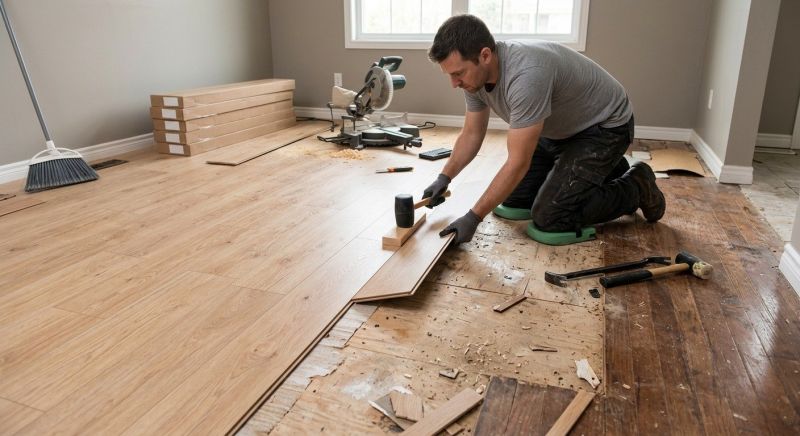 Laminate Floor Replacement in Foxboro, MA