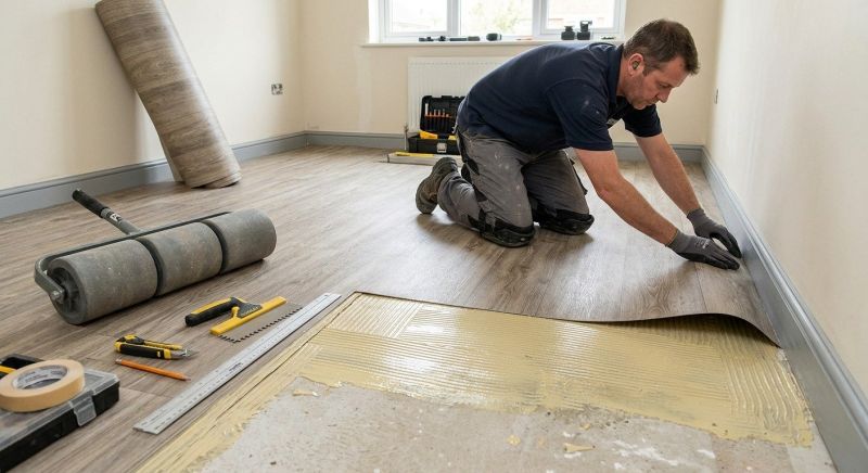 Sheet Linoleum Installation in Sharon, MA